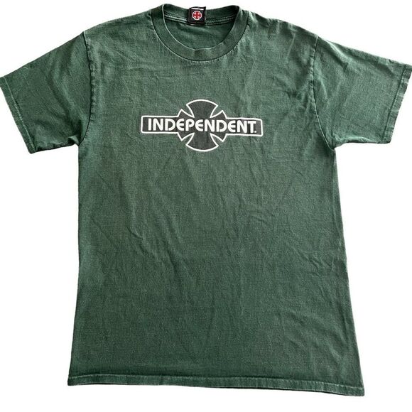 Vintage Men's Independent Green T-Shirt Size S - Picture 1 of 7